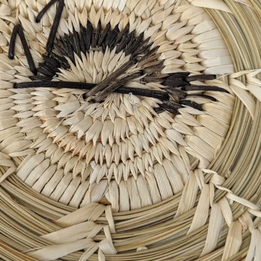 1970s Coiled Pine Needle Basket Plate